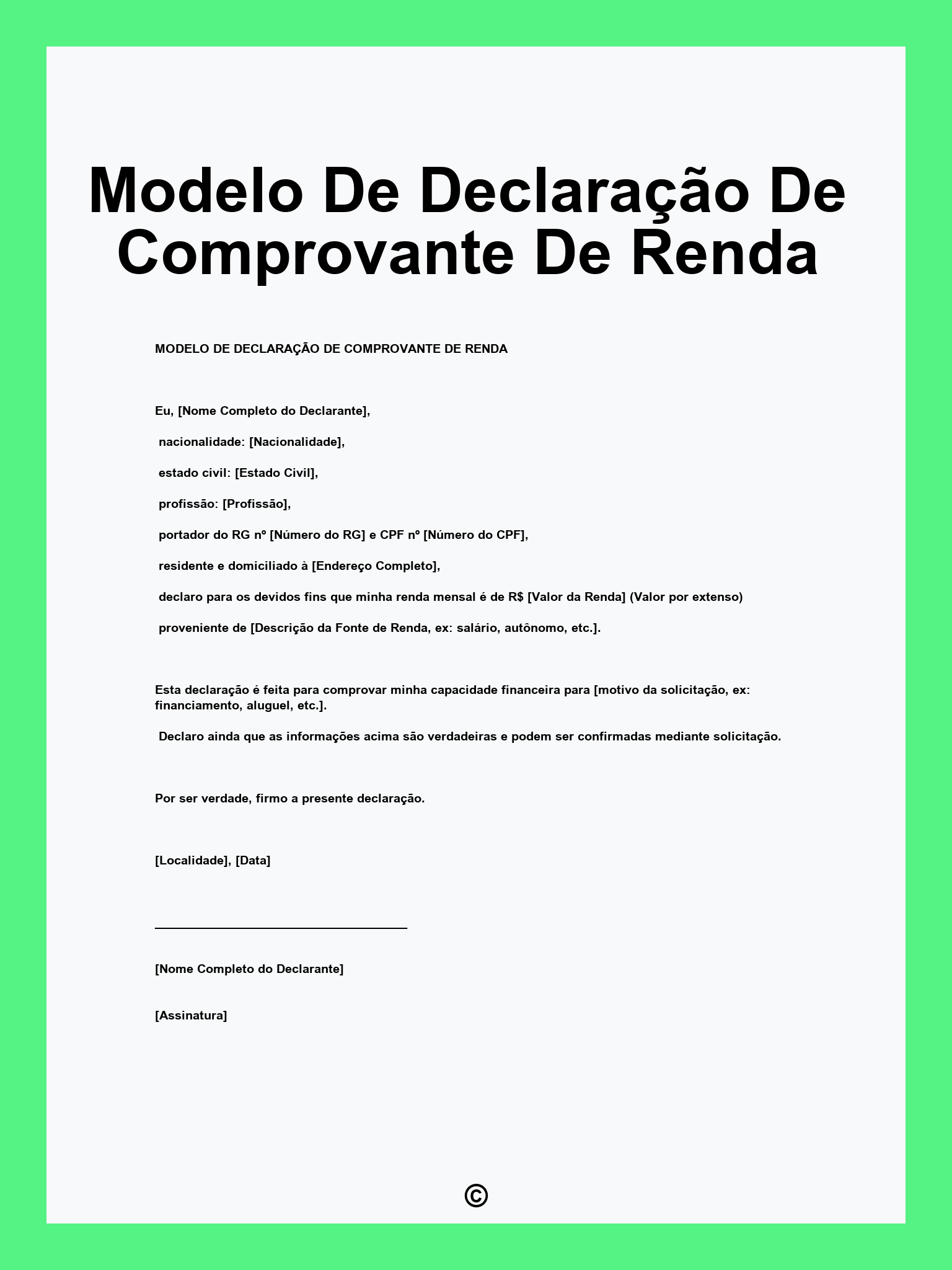 a declaracao de renda