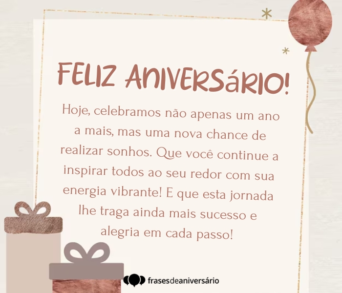 mensagem de aniversário para quem tem tudo