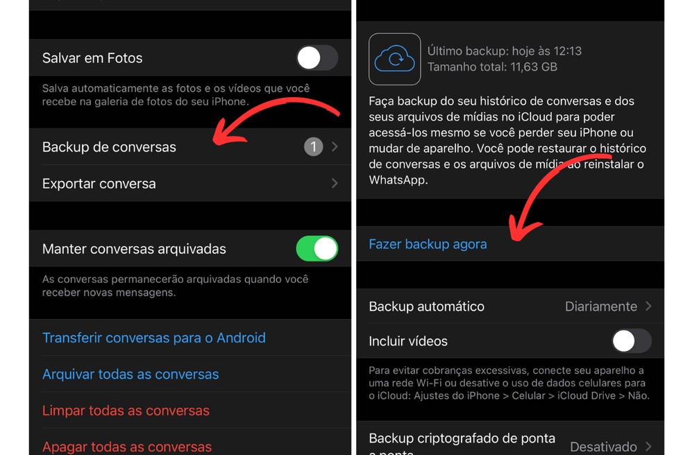 melhores formas de backup whatsapp iphone