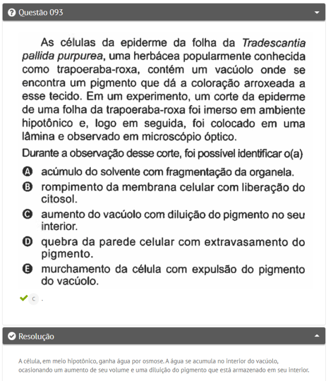 questões biologia enem comentadas