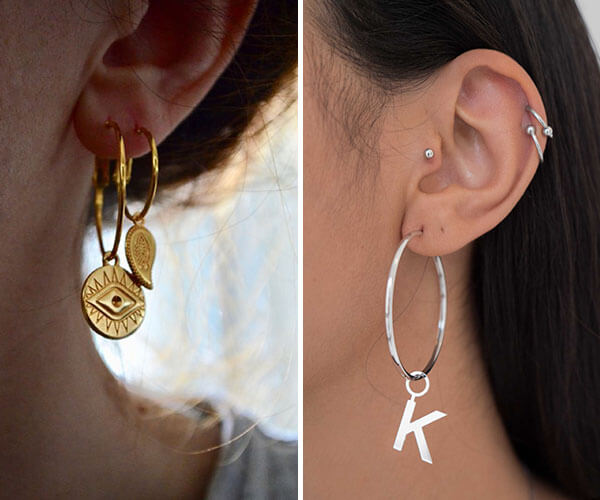 brinco de argola de ouro vs prata qual escolher