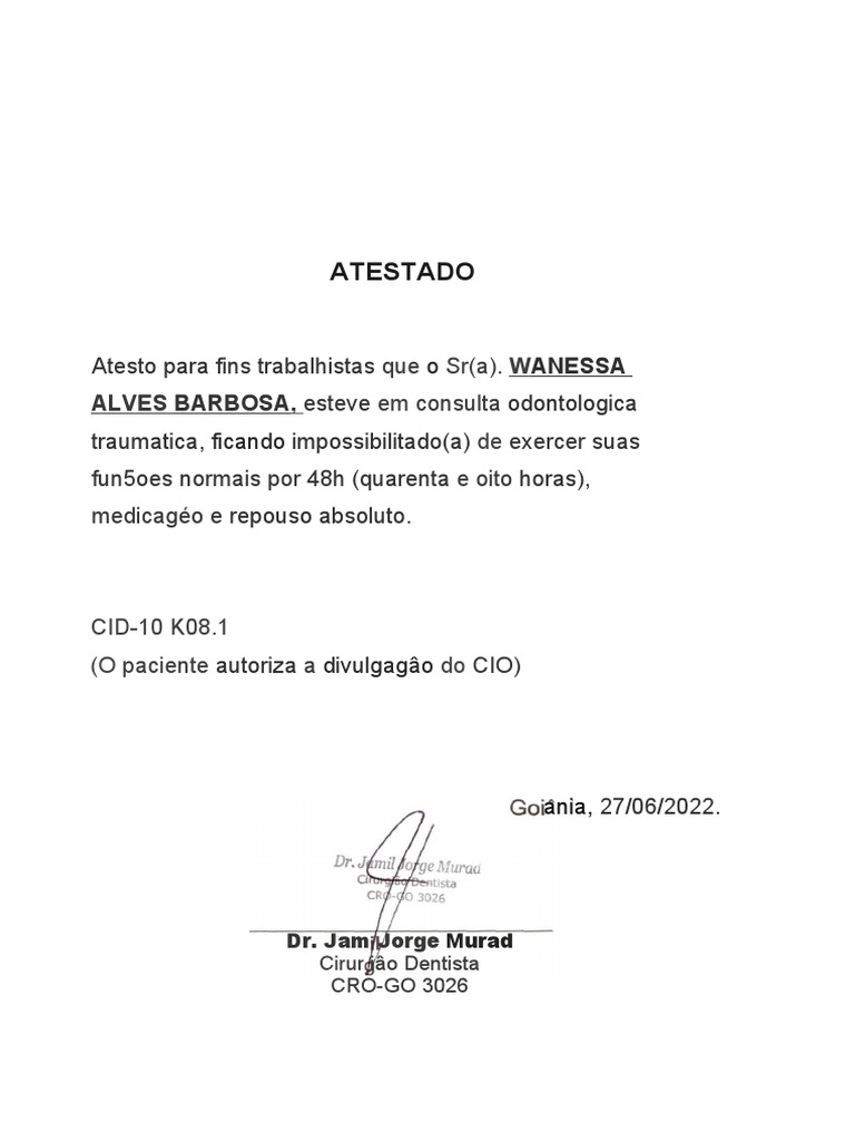 CID K081 acidente