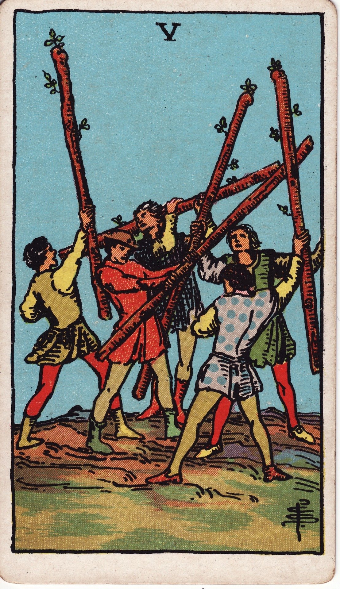 cinco de paus tarot amor