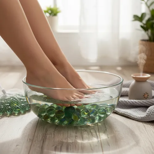 escalda pes bolinhas de gude ou massageador eletrico