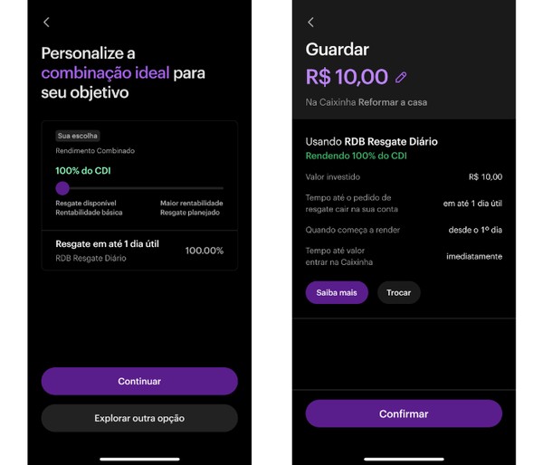 como funciona a caixinha do nubank