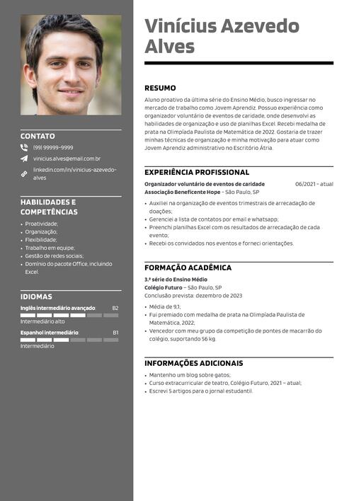 como se faz um currículo de jovem aprendiz