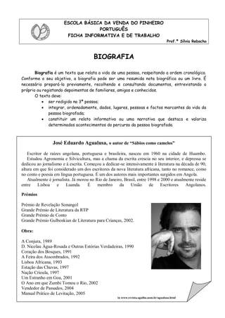 como se faz uma biografia