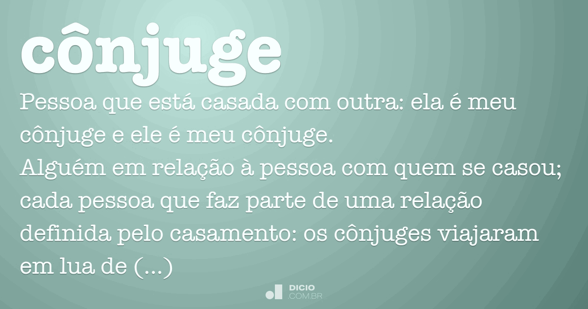 o que significa cônjuge