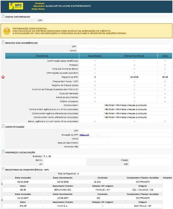 erros comuns ao consultar spc e serasa