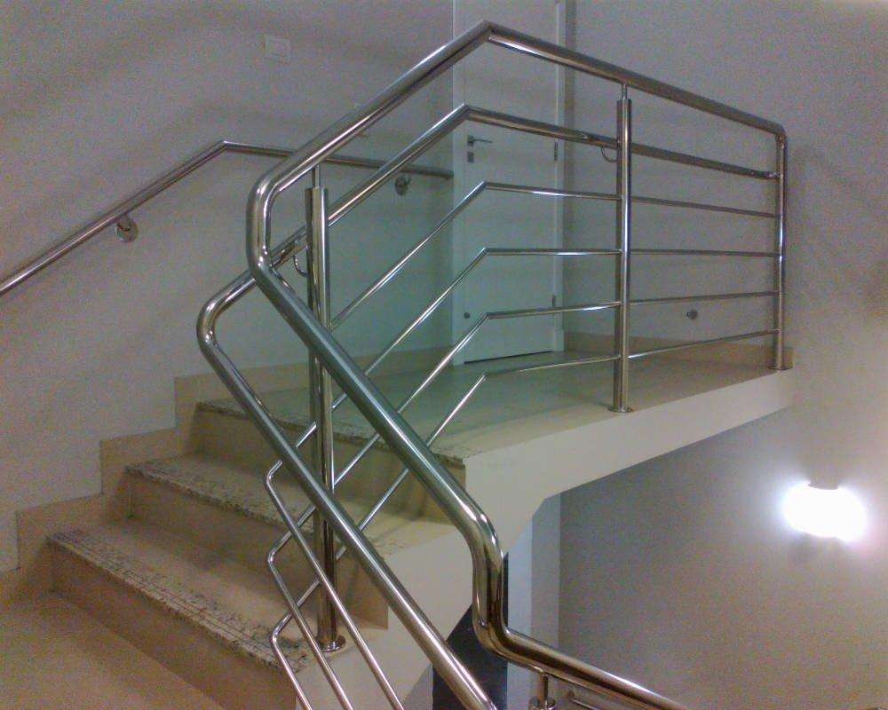 corrimão de aço inox