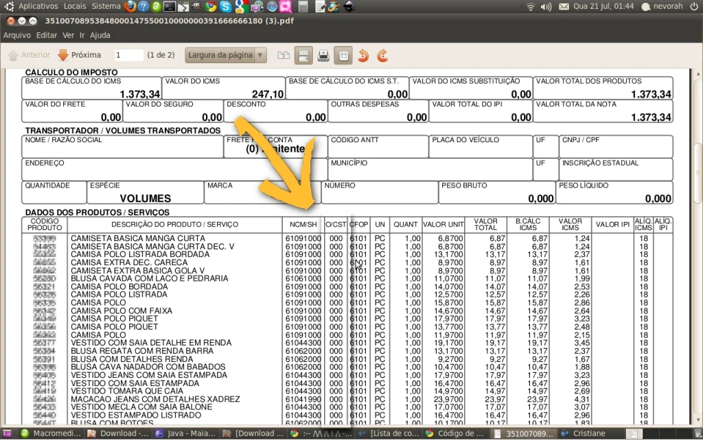 qual o significado exato do cst 241 para importadores