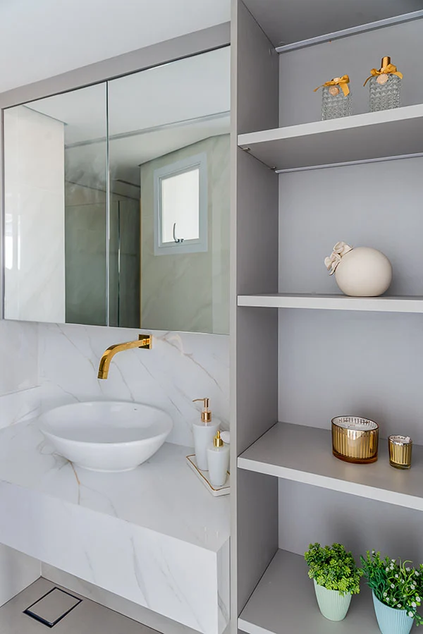 ideias decoração banheiro cuba apoio pequena