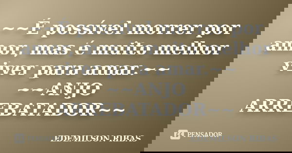 é possivel morrer de amor