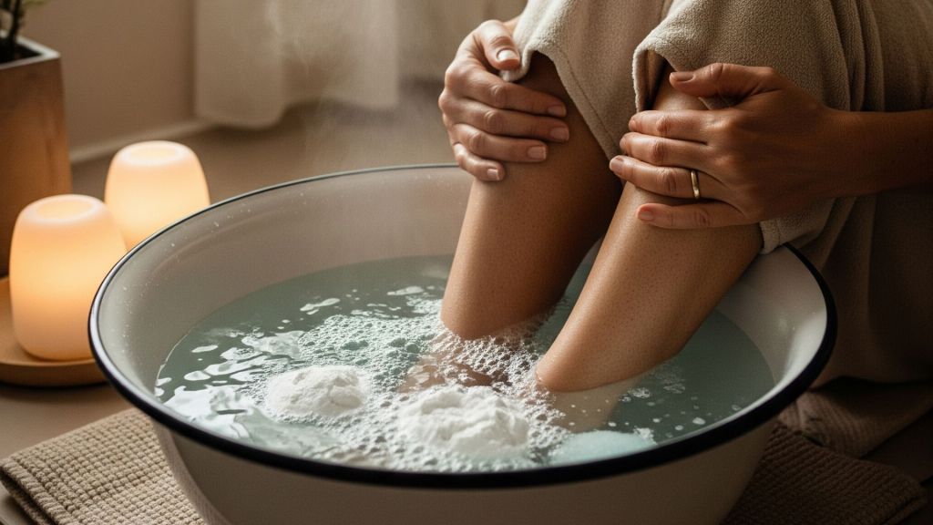 escalda pes com sal grosso ou bicarbonato qual o melhor