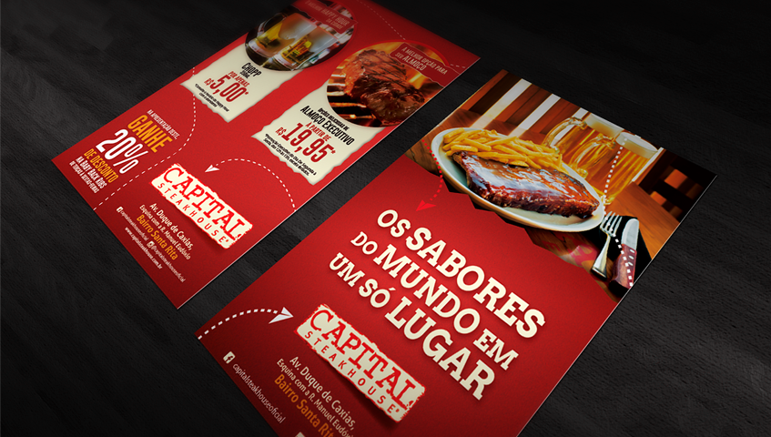 folhetos de divulgação