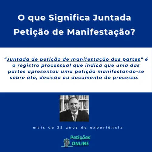 o que é juntada de manifestação no processo
