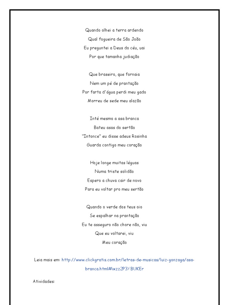 erros comuns ao interpretar a letra de Asa Branca