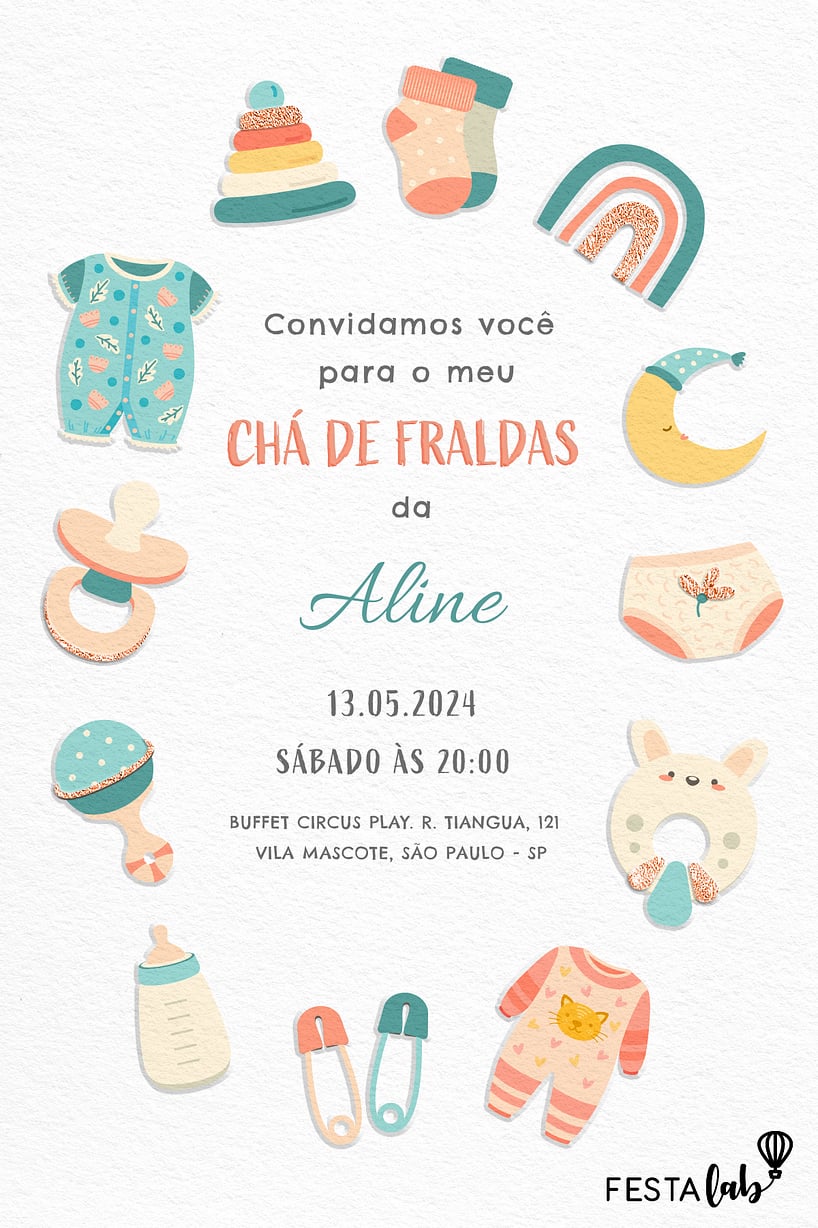 lista completa de presentes para chá de fraldas