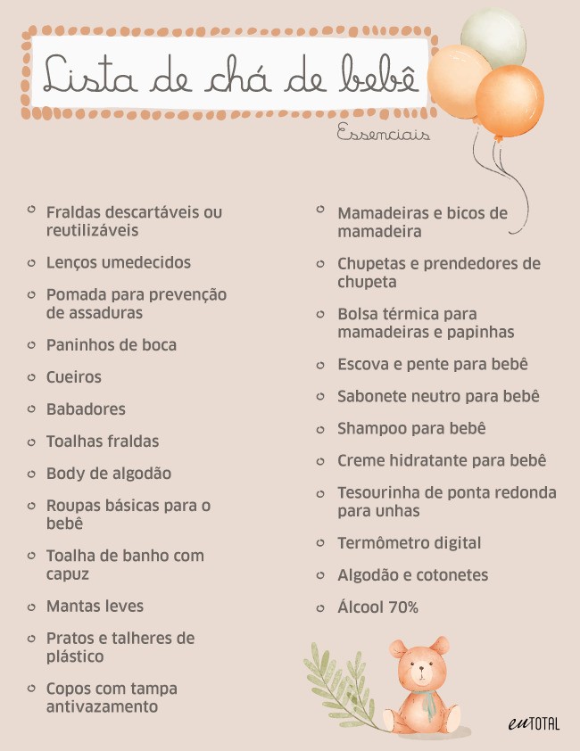 erros comuns ao montar lista de chá de fraldas