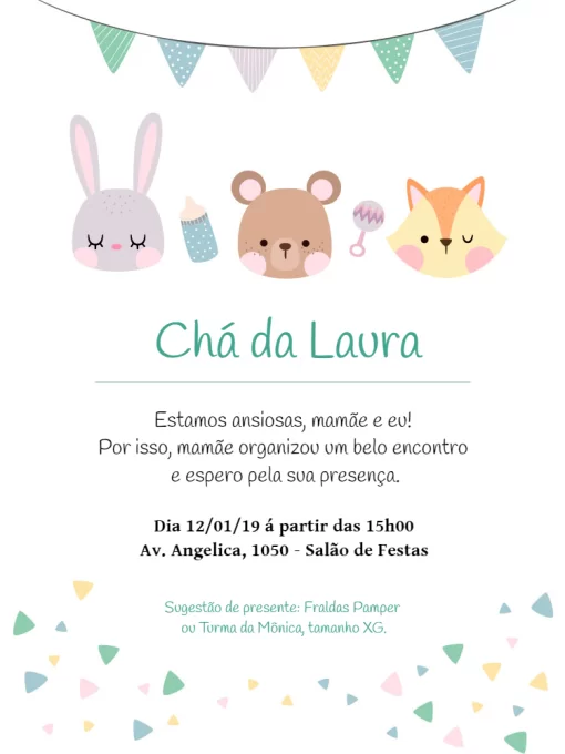 chá de fraldas vs chá de bebê o que pedir