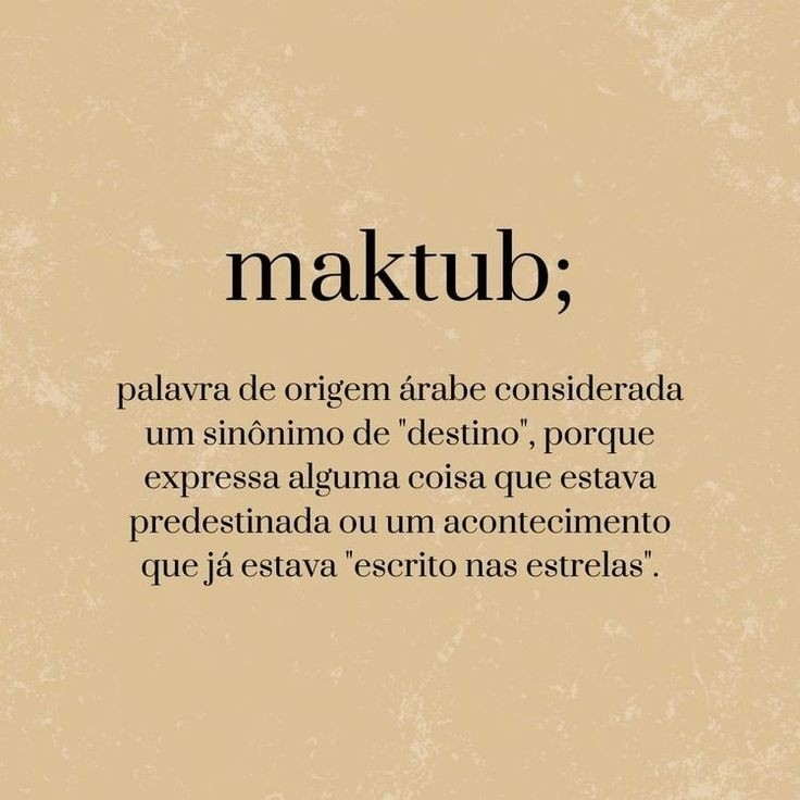 maktub o que significa