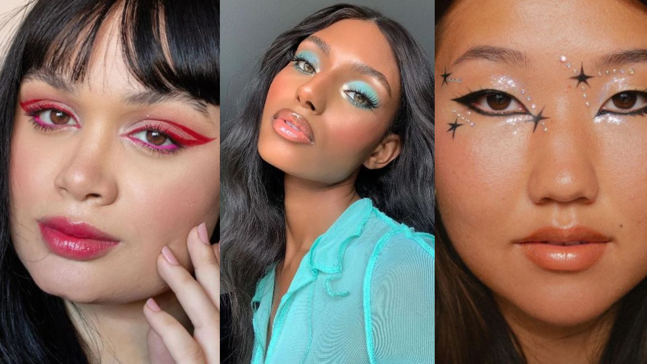 como fazer delineado gráfico colorido para carnaval