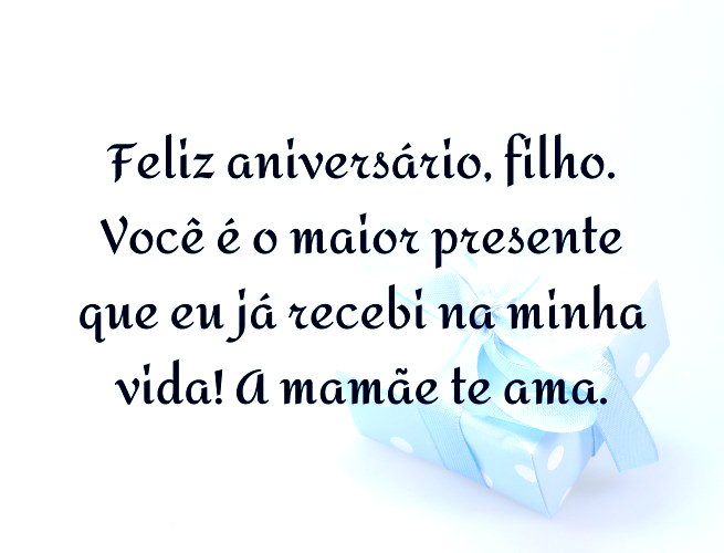 mensagem de aniversário para filho com música gospel