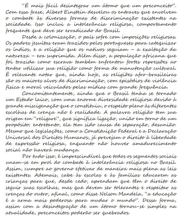 modelo de redação enem 2026
