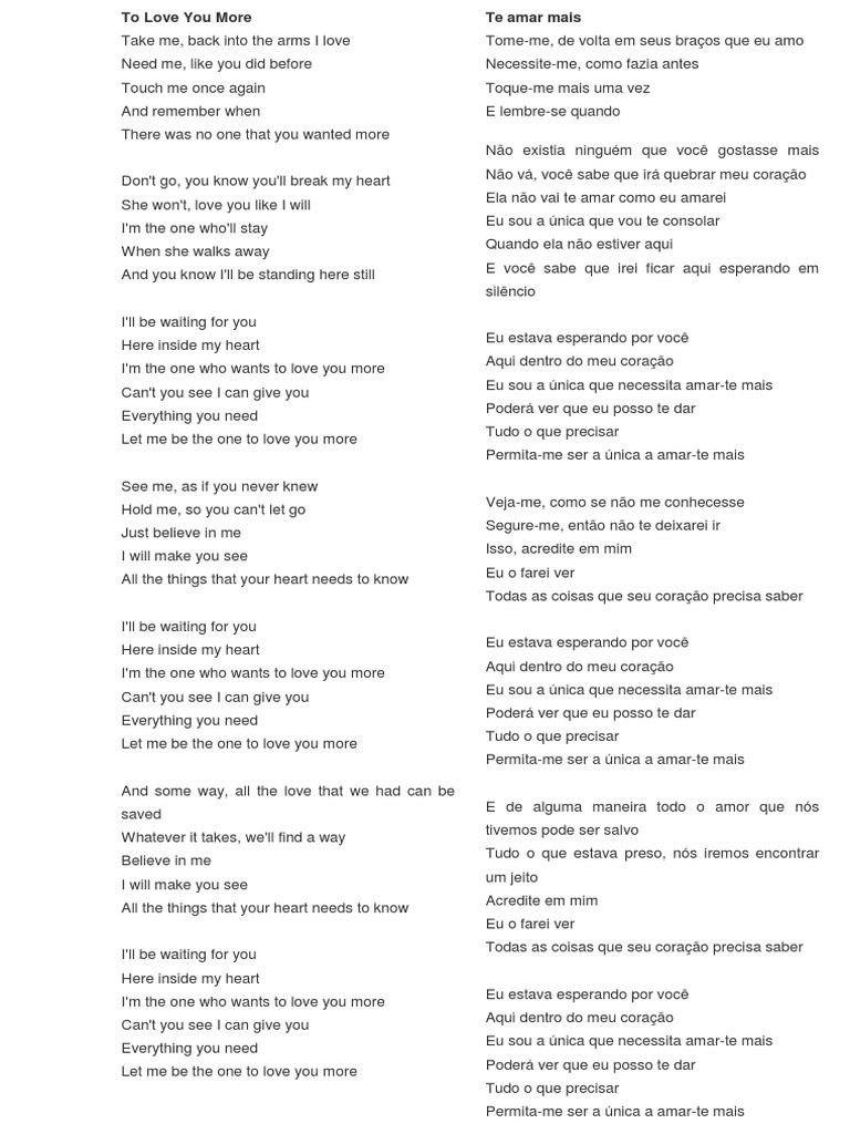 tradução músicas de amor em inglês