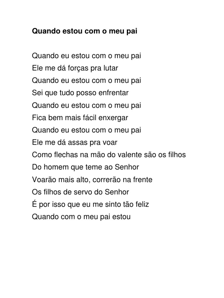 canção sobre pai