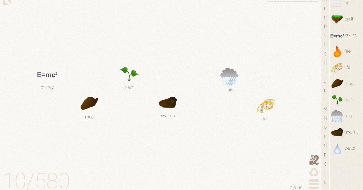 melhores combinações little alchemy para criar nuvem