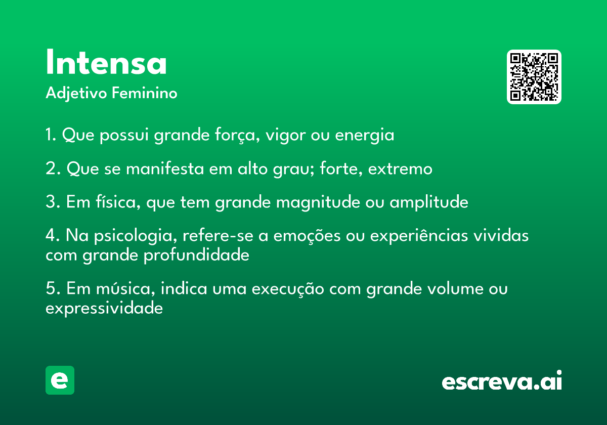 o que significa a palavra intensa