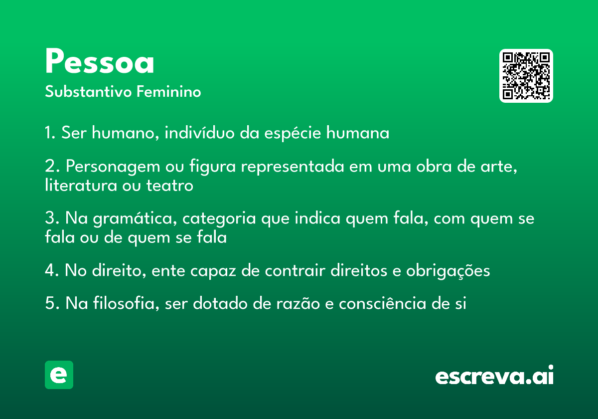definição de pessoa