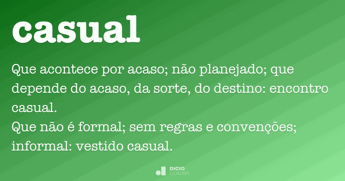 o que significa um relacionamento casual