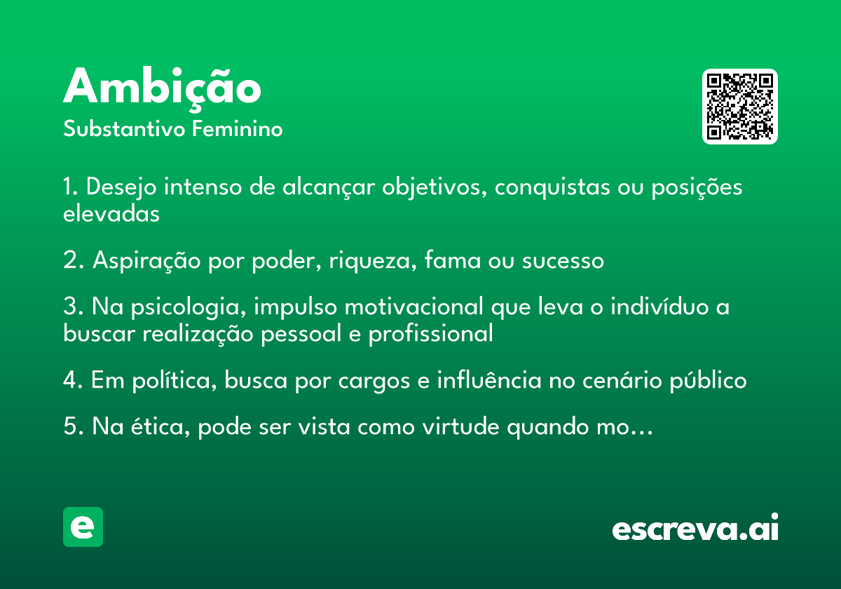 ambição na bíblia