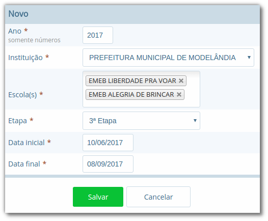 como é dividido o ano letivo