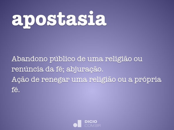 significado de apostasia bíblica