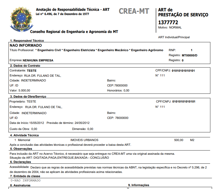 o que é art engenharia civil