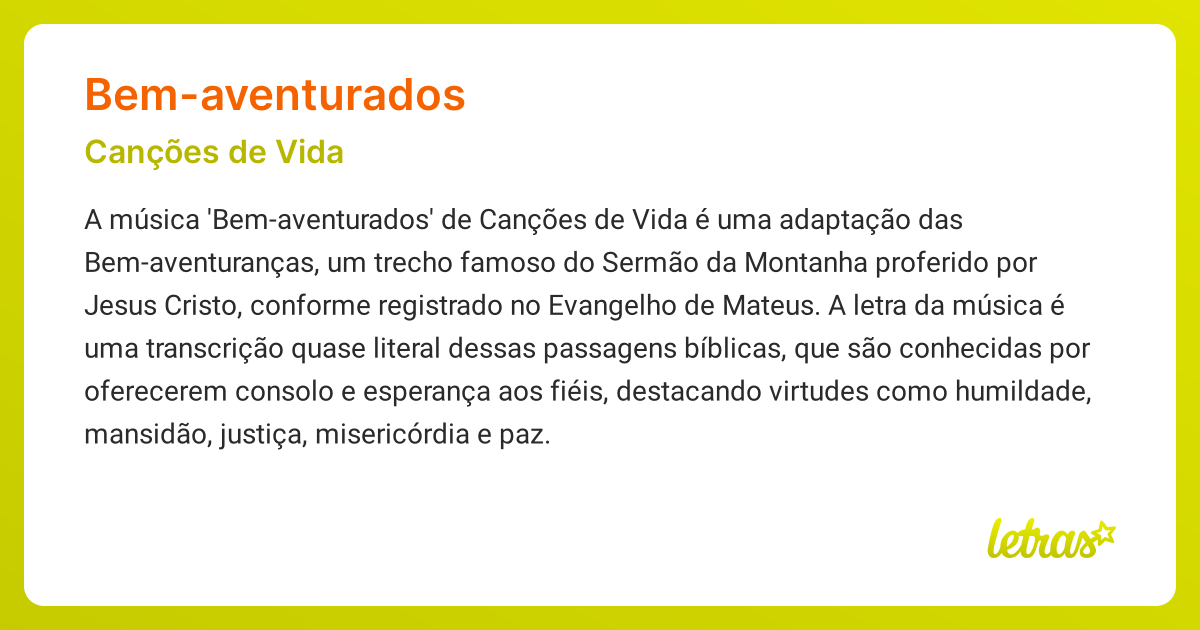 as bem aventuranças de jesus mateus 5