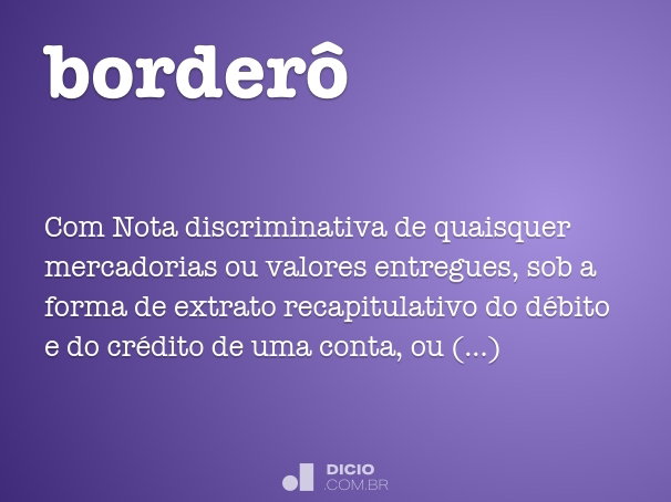 significado de borderô