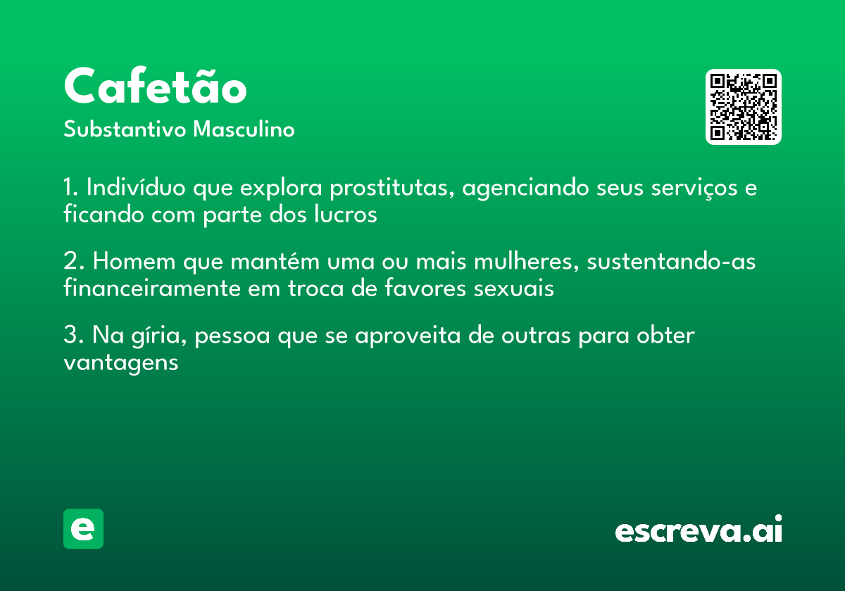 significado de cafetão