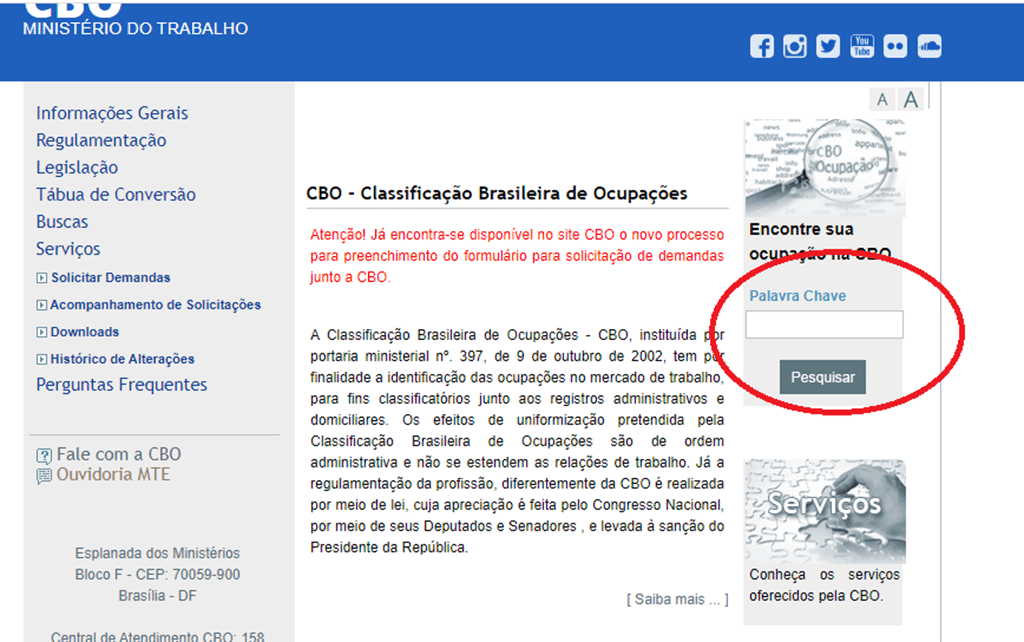 o que é CBO na carteira de trabalho