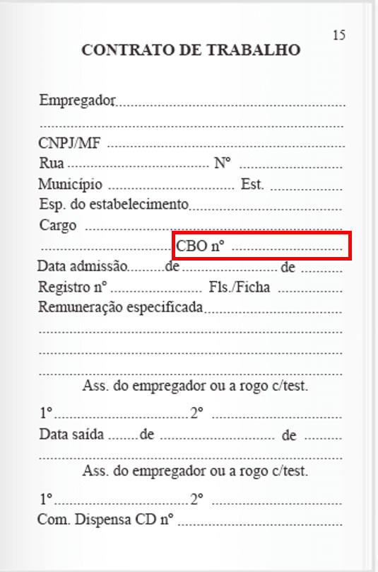 como consultar CBO na carteira de trabalho