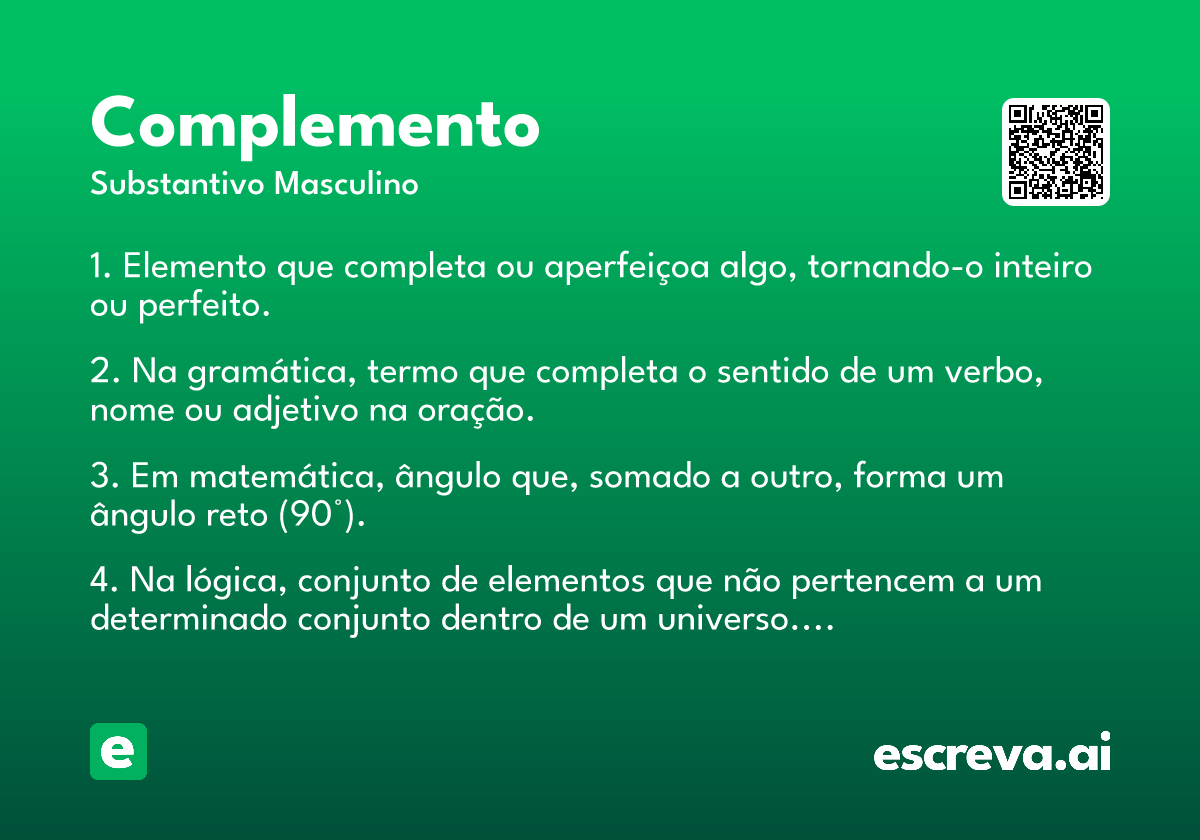 complemento de endereço exemplos