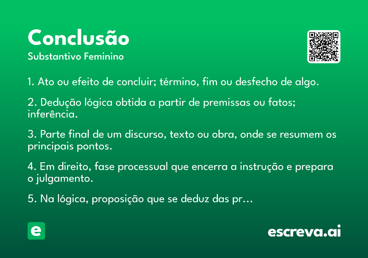 significado de conclusão jurídica