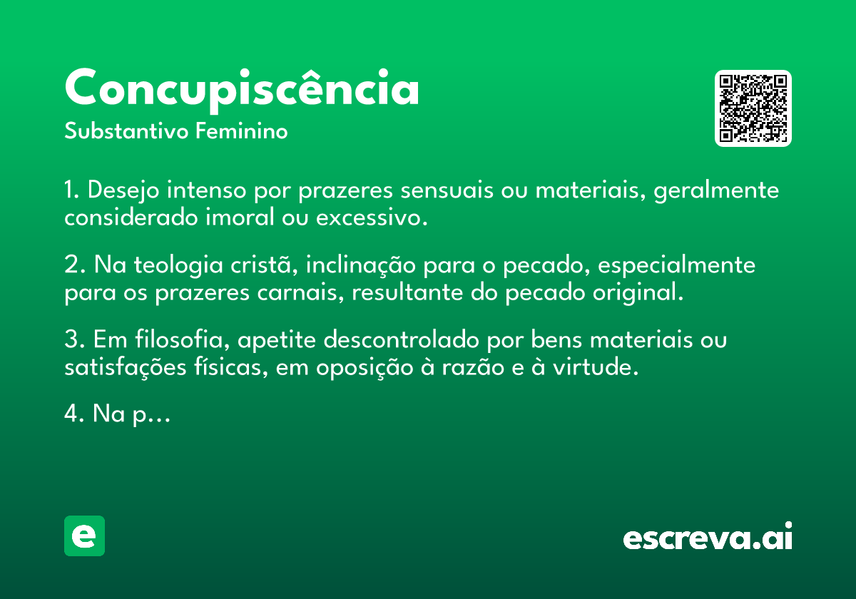 diferença entre concupiscência e luxúria