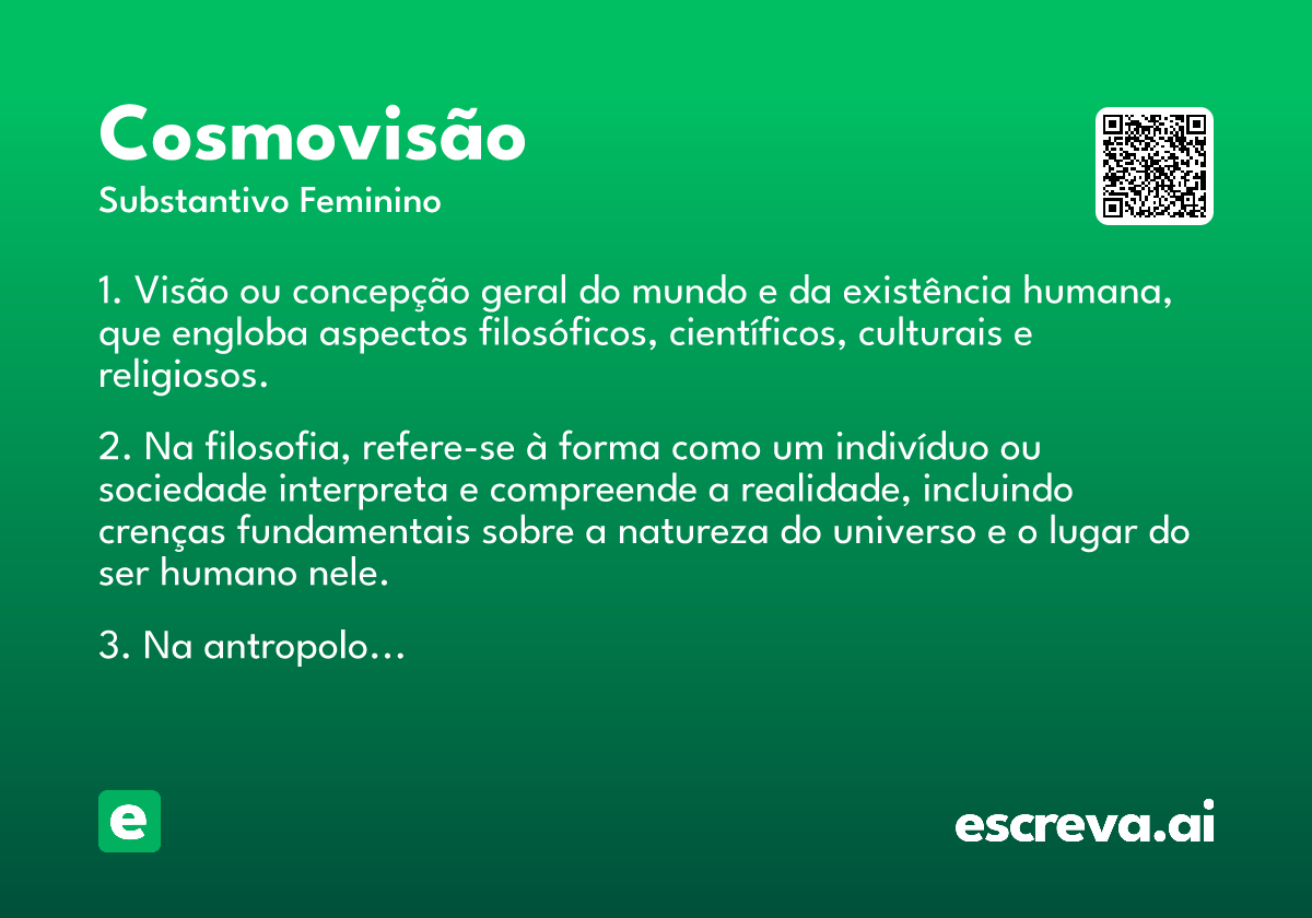 o que é cosmovisão