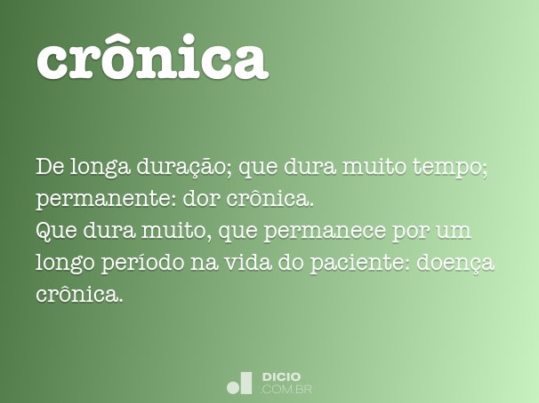 crônica significado