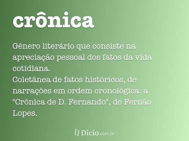 definição de crônica
