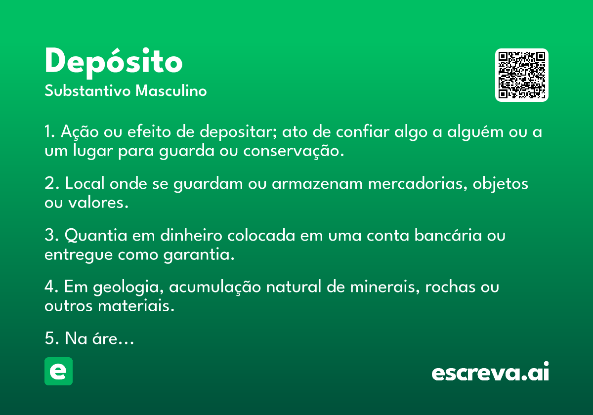 depósito de segurança aluguel